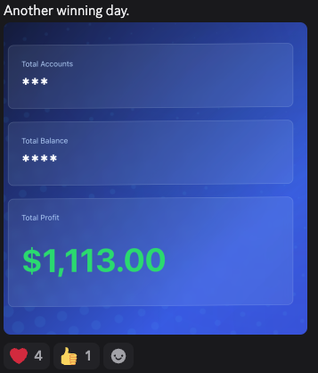 Real trade result from the 3-Light System