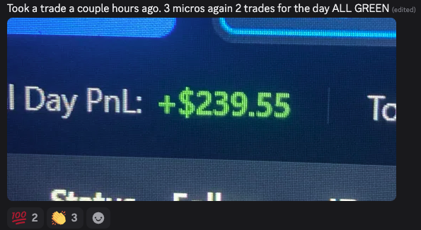 Real trade result from the 3-Light System
