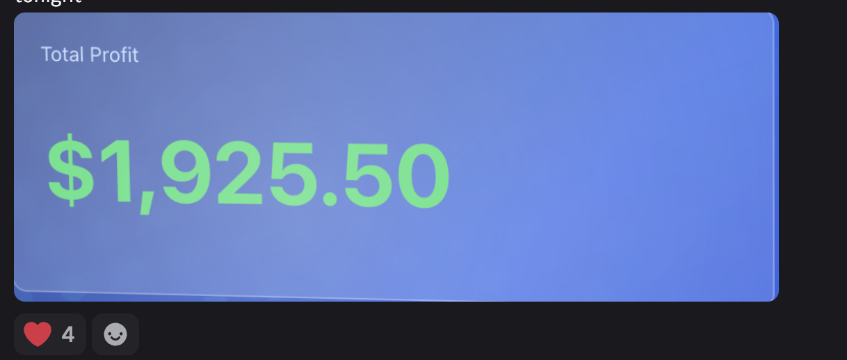 Real trade result from the 3-Light System